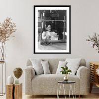 Woman doing bookbinding at Roycroft Shops, E. Aurora, N.Y, Vintage Wall Art