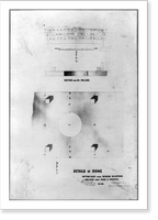 Historic Framed Print, Details of dome, bottom plate under interior balustrade, one step above floor of peristyle,  17-7/8" x 21-7/8"