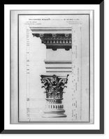 United States Capitol (Washington, D.C.). Extension. Exterior order.Capt. M.C. Meigs, U.S. engineer in charge ; Tho. U. Walter, architect, Washington, D.C., 1854. Classic, Antique Print