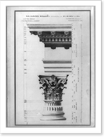 United States Capitol (Washington, D.C.). Extension. Exterior order.Capt. M.C. Meigs, U.S. engineer in charge ; Tho. U. Walter, architect, Washington, D.C., 1854. Classic, Antique Print