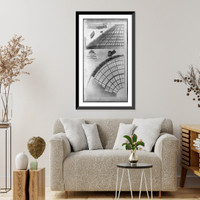New dome, temporary roof over rotunda Classic, Antique Wall Art