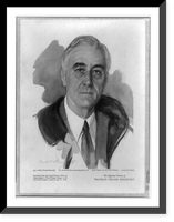 The unfinished portrait of Franklin Delano Roosevelt.Elizabeth Shoumatoff. Classic, Vintage Print