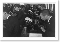 Commercial school (Middle school grade): Type-writing practice, Vintage Print