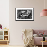 Historic Framed Print, Battle of Princeton, [N.J.], January 3, 1777,  17-7/8" x 21-7/8"