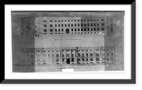 Post Office extension, elevation in courtyard facing East and elevation of Eighth Street, Vintage Wall Art