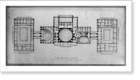 Historic Framed Print, Plan of attic story, revised and approved by the President of the U.S., 1853 - 2,  17-7/8" x 21-7/8"