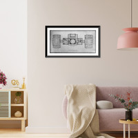 Historic Framed Print, Plan of attic story, revised and approved by the President of the U.S., 1853 - 2,  17-7/8" x 21-7/8"