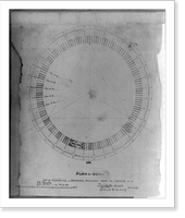 Plan of dome, top of peristyle showing wrought iron plates Classic, Vintage Wall Art