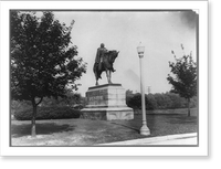 Historic Framed Print, Custer Monument, Monral, Michigan,  17-7/8" x 21-7/8"