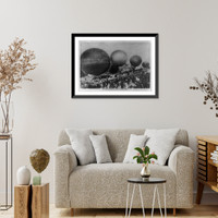 Historic Framed Print, The 1908 International Balloon Race, Berlin, Germany,  17-7/8" x 21-7/8"