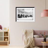 Historic Framed Print, German fire engines, Germany,  17-7/8" x 21-7/8"