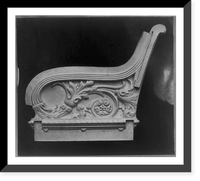 Side view of relief work of chair or bench, Vintage Print