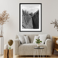 Historic Framed Print, [The Big Inch Pipeline under construction] - 3,  17-7/8" x 21-7/8"