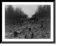 Historic Framed Print, [The Big Inch pipeline under construction: Bulldozer clearing right of way, Pa.],  17-7/8" x 21-7/8"