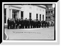 Historic Framed Print, Taft and Notification Comm. at Wh. House - 3,  17-7/8" x 21-7/8"