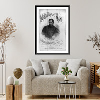Historic Framed Print, McClellan is the Man, by Henry Cromwell.Fabronius ; F.N. Carter, Lith., Boston.,  17-7/8" x 21-7/8"