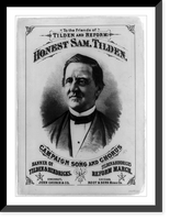 Honest Sam. Tilden, Campaign Song and Chorus, Vintage Print