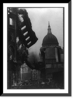Historic Framed Print, London raid ruins ...,  17-7/8" x 21-7/8"