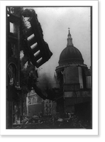 Historic Framed Print, London raid ruins ...,  17-7/8" x 21-7/8"