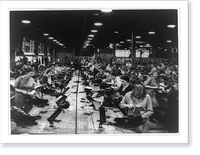 Small arms factory. Workshop, light bench work on various components, Vintage Print