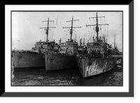 Minesweepers - Left to right: H.M.S. BLACKPOOL, H.M.S. BRIDLINGTON and H.M.S. BUDE, Historic Print