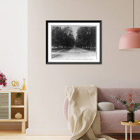 Historic Framed Print, Elm Place, looking west, Princeton, Illinois,  17-7/8" x 21-7/8"