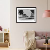 Historic Framed Print, South Main St., looking north from park, Princeton, Illinois,  17-7/8" x 21-7/8"