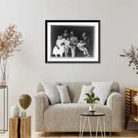 Alvaro Obreg&oacute;n, three-quarter length portrait, seated with his wife and four of their six children, Vintage Wall Art