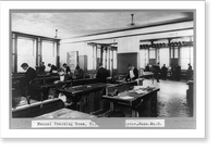 Manual Training Room, High School, Holyoke, Mass..Van Norman, Vintage Print