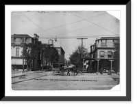 Historic Framed Print, Five points - 7th and Lehman Streets, Lebanon, Pa.,  17-7/8" x 21-7/8"