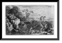 Landscape, with six women bathing, Historic Reproduction