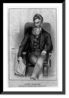 John Brown, three-quarter length portrait, facing left, holding New York Tribune, Historic Print