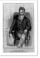 John Brown, three-quarter length portrait, facing left, holding New York Tribune, Historic Print