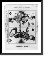 The election game.turning the cards Classic, Vintage Print