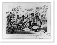 Historic Framed Print, The great American What is it? chased by Copper-heads,  17-7/8" x 21-7/8"