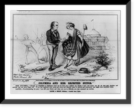 Columbia and her rejected suitor, Vintage Poster