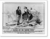 Columbia and her rejected suitor, Vintage Poster