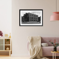 Historic Framed Print, New England Telephone and Telegraph Building, Holyoke, Mass.,  17-7/8" x 21-7/8"