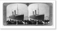 Historic Framed Print, The arrival of a great ocean steamship at New York,  17-7/8" x 21-7/8"