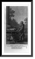 Alexis Claude Clairaut, full-length portrait, seated at table, left profile, writing on balcony, Historic Print
