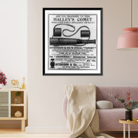 Historic Framed Print, Are you prepared to view Halley's Comet, which is now rapidly approaching the Earth?,  17-7/8" x 21-7/8"