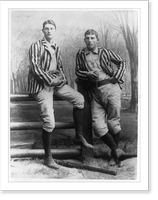 Two baseball players, Stagg and Warner, Yale, posed, standing, full-length, Antique Wall Art