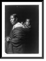 Historic Framed Print, Mother and child. Ogalala,  17-7/8" x 21-7/8"