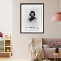 Historic Framed Print, [Nathaniel Parker Willis, head-and-shoulders portrait, facing left],  17-7/8" x 21-7/8"