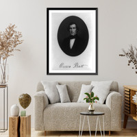 Historic Framed Print, [Orson Pratt, Mormon apostle, half-length portrait, facing left],  17-7/8" x 21-7/8"