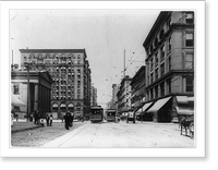 Historic Framed Print, No. 32 Fourth Street north from Market Street, St. Louis, Missouri,  17-7/8" x 21-7/8"