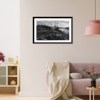 Historic Framed Print, Cotton on the levee at Huntsville, Alabama,  17-7/8" x 21-7/8"