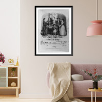 Historic Framed Print, A certificate of membership for temperance societies,  17-7/8" x 21-7/8"