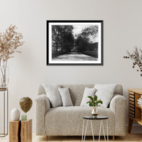 Historic Framed Print, U.S. Capitol: Entrance from Maryland Avenue, showing dome,  17-7/8" x 21-7/8"