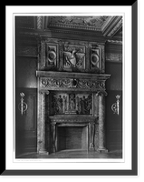 Mantle in Special Reading Room, Library of Congress, Antique Wall Art